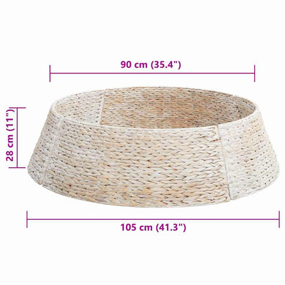 Kerstboomkraag Rond Wit Dia. 105 x 28 cm Waterhyacint