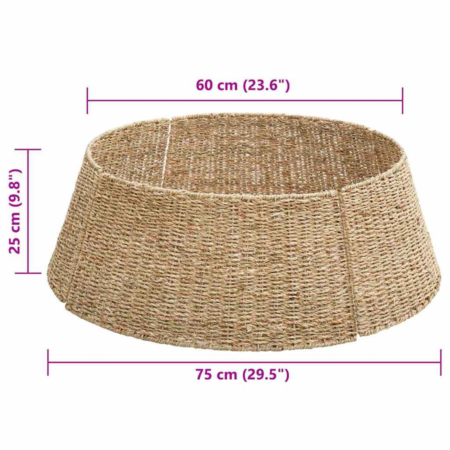 Kerstboomkraag Rond Naturel Dia. 75 x 25 cm Zeegras