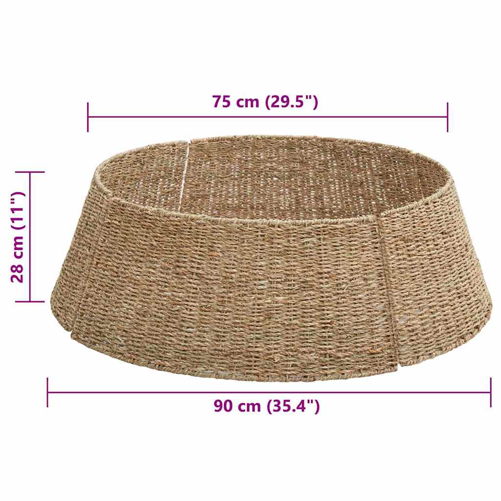 Kerstboomkraag Rond Naturel Dia. 90 x 28 cm Zeegras