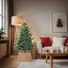 Kerstboomkraag 70x70x28 cm waterhyacint bruin