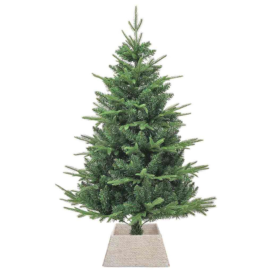Kerstboomkraag Vierkant Wit 50 x 50 x 25 cm Waterhyacint