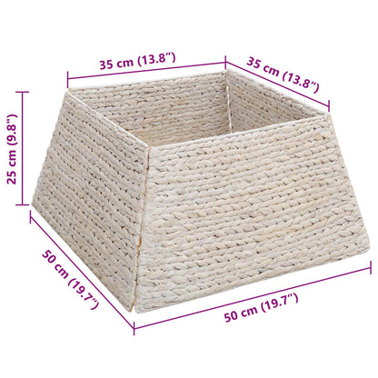 Kerstboomkraag Vierkant Wit 50 x 50 x 25 cm Waterhyacint