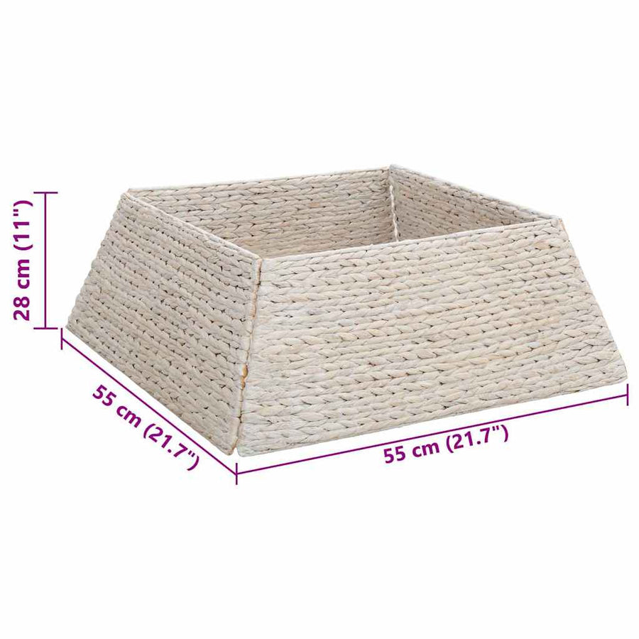 Kerstboomkraag Wit 70 x 70 x 28 cm Waterhyacint