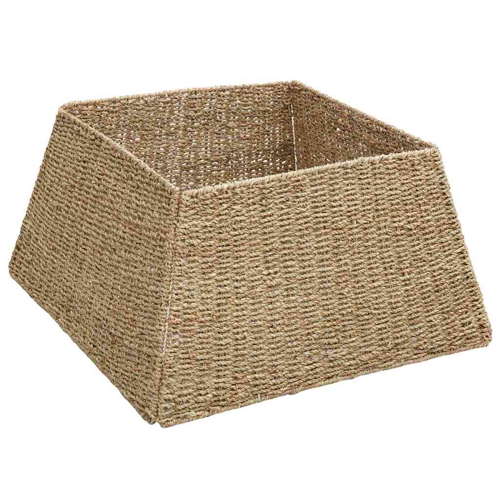 Kerstboomkraag Vierkant Bruin 50 x 50 x 25 cm Zeegras