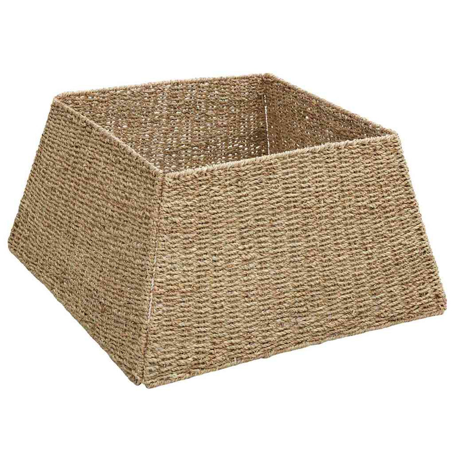 Kerstboomkraag Vierkant Bruin 50 x 50 x 25 cm Zeegras