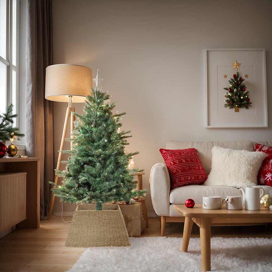 Kerstboomkraag Bruin 70 x 70 x 28 cm Zeegras