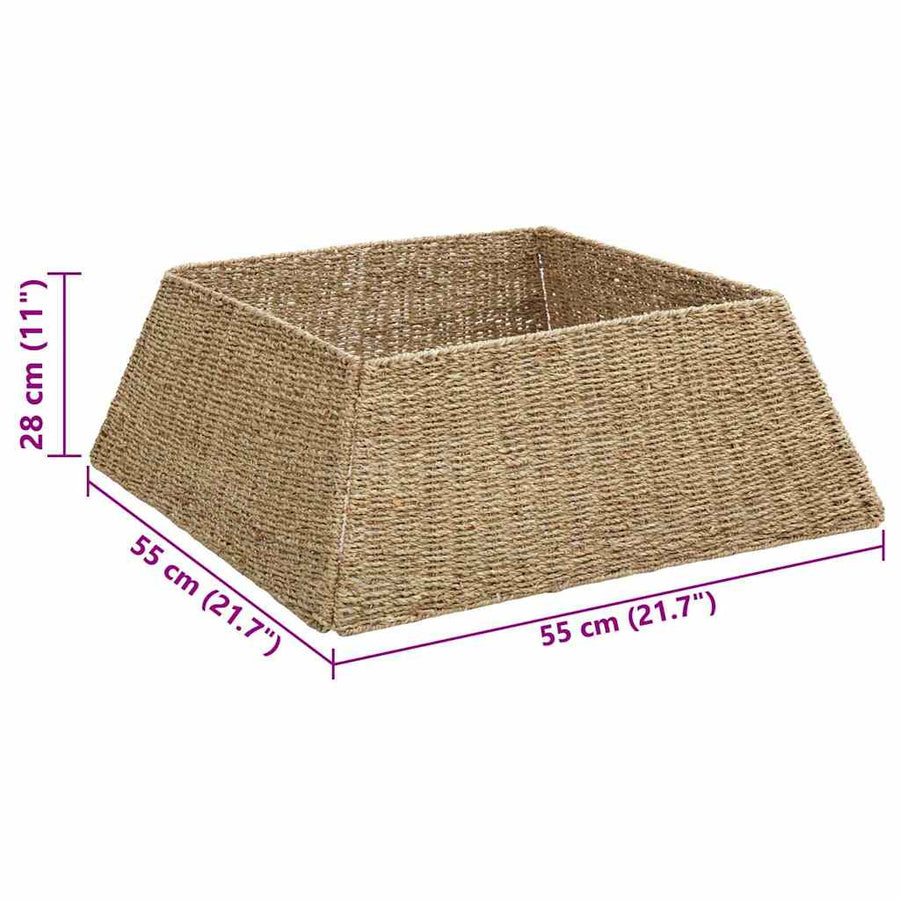 Kerstboomkraag Bruin 70 x 70 x 28 cm Zeegras