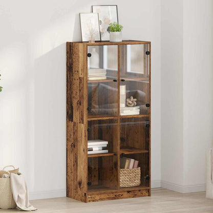 Highboard Oud Hout 68 x 37 x 142 cm Bewerkt hout