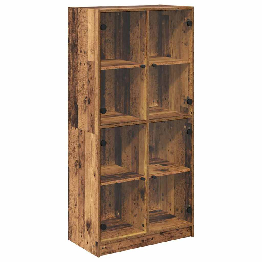 Highboard Oud Hout 68 x 37 x 142 cm Bewerkt hout