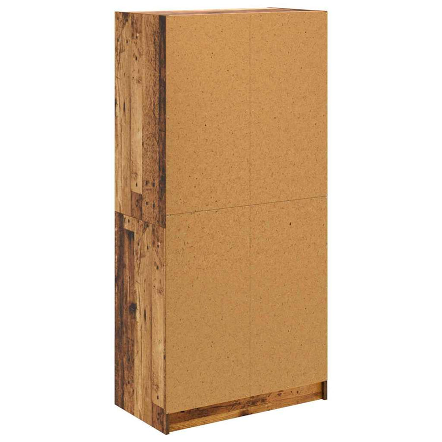 Highboard Oud Hout 68 x 37 x 142 cm Bewerkt hout