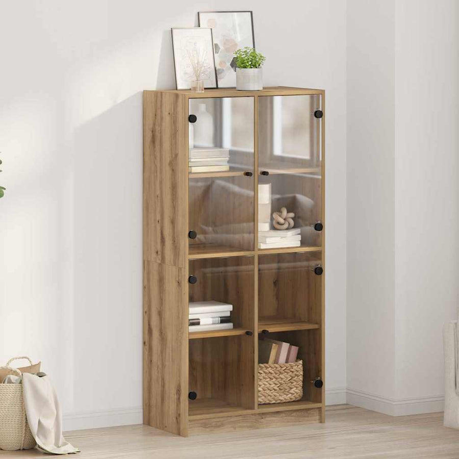 Highboard Artisan Eiken 68 x 37 x 142 cm Bewerkt hout
