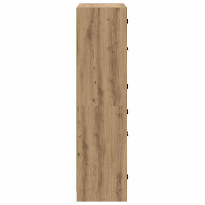 Highboard Artisan Eiken 68 x 37 x 142 cm Bewerkt hout