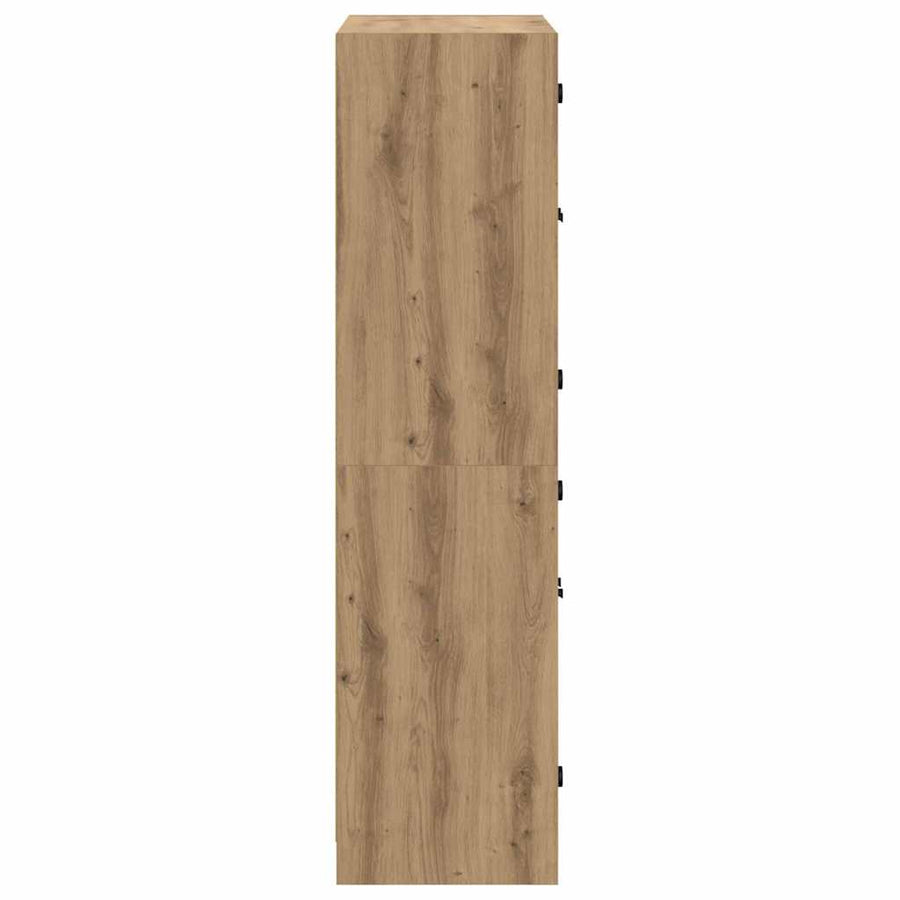 Highboard Artisan Eiken 68 x 37 x 142 cm Bewerkt hout