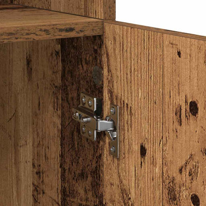 Highboard Oud Hout 80 x 42,5 x 185 cm Bewerkt hout
