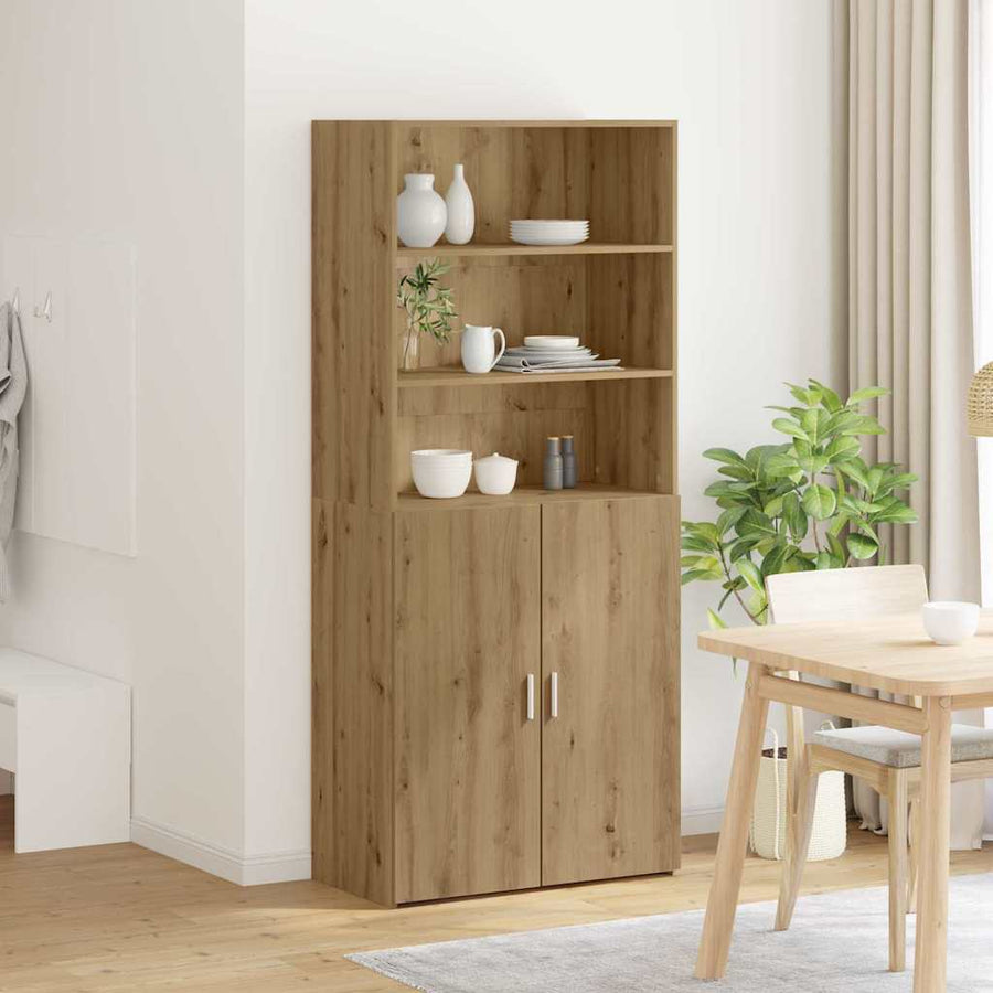 Highboard Artisan Eiken 80 x 42,5 x 185 cm Bewerkt hout