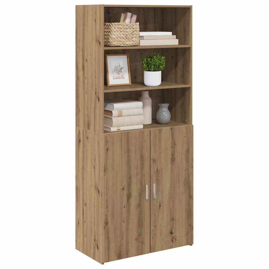 Highboard Artisan Eiken 80 x 42,5 x 185 cm Bewerkt hout