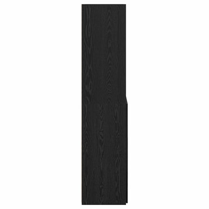 Highboard Zwart Eiken 80 x 42,5 x 185 cm Bewerkt hout