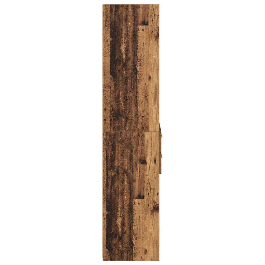 Highboard met lade Oud Hout 40 x 42,5 x 185 cm Bewerkt hout