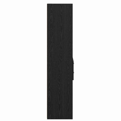 Highboard met lade Zwart Eiken 40 x 42,5 x 185 cm Bewerkt hout