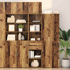 Highboard kast oud hout 45x42,5x185 cm