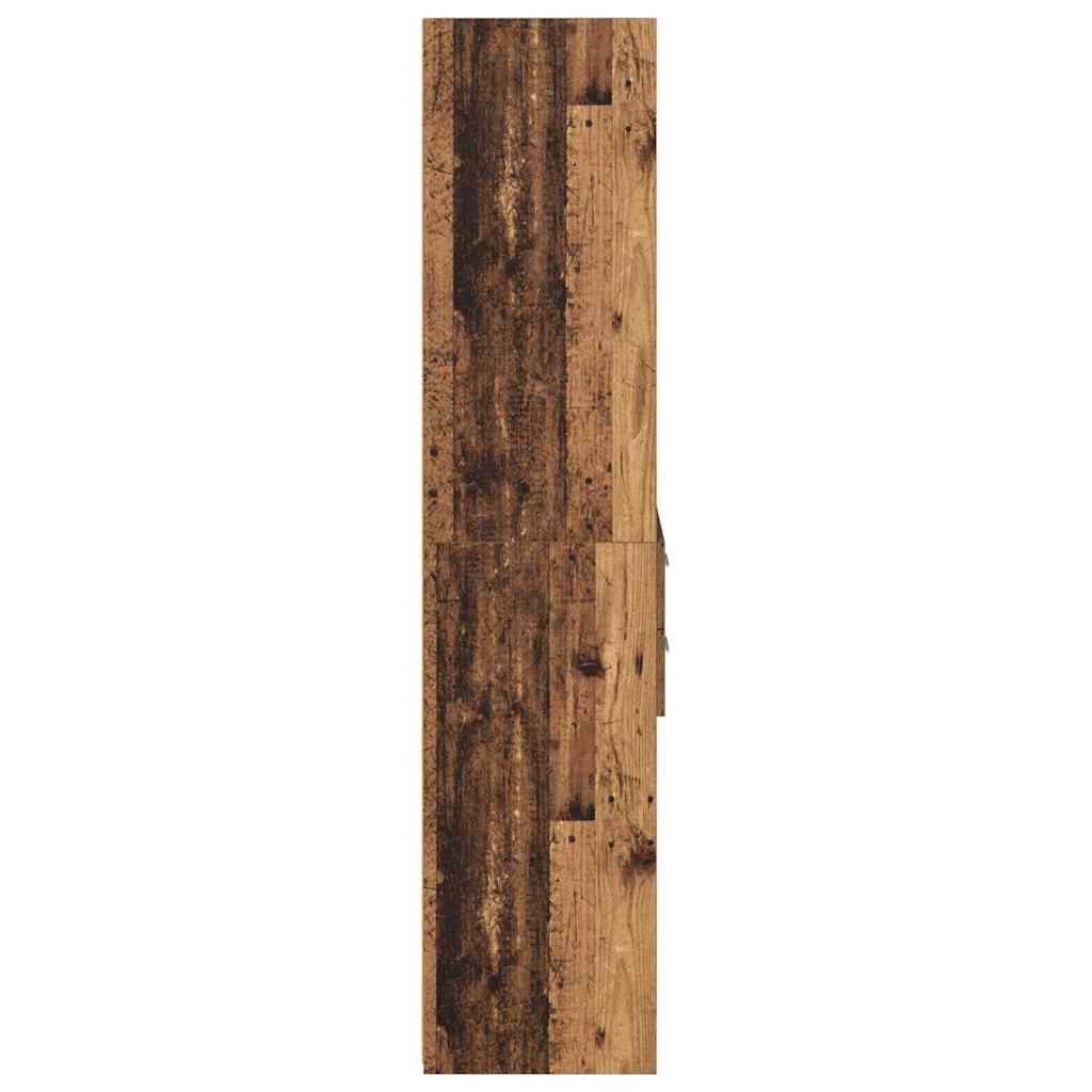 Highboard met lade Oud Hout 45 x 42,5 x 185 cm Bewerkt hout