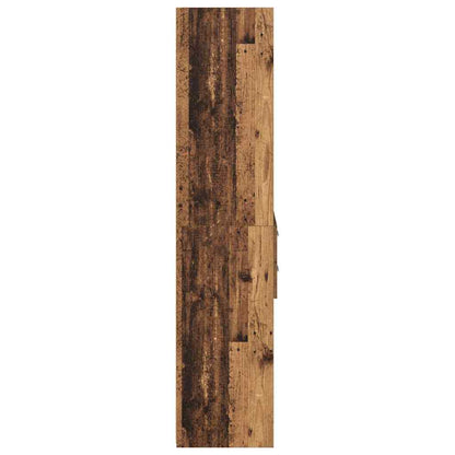 Highboard met lade Oud Hout 45 x 42,5 x 185 cm Bewerkt hout