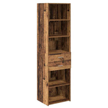 Highboard met lade Oud Hout 50 x 42,5 x 185 cm Bewerkt hout