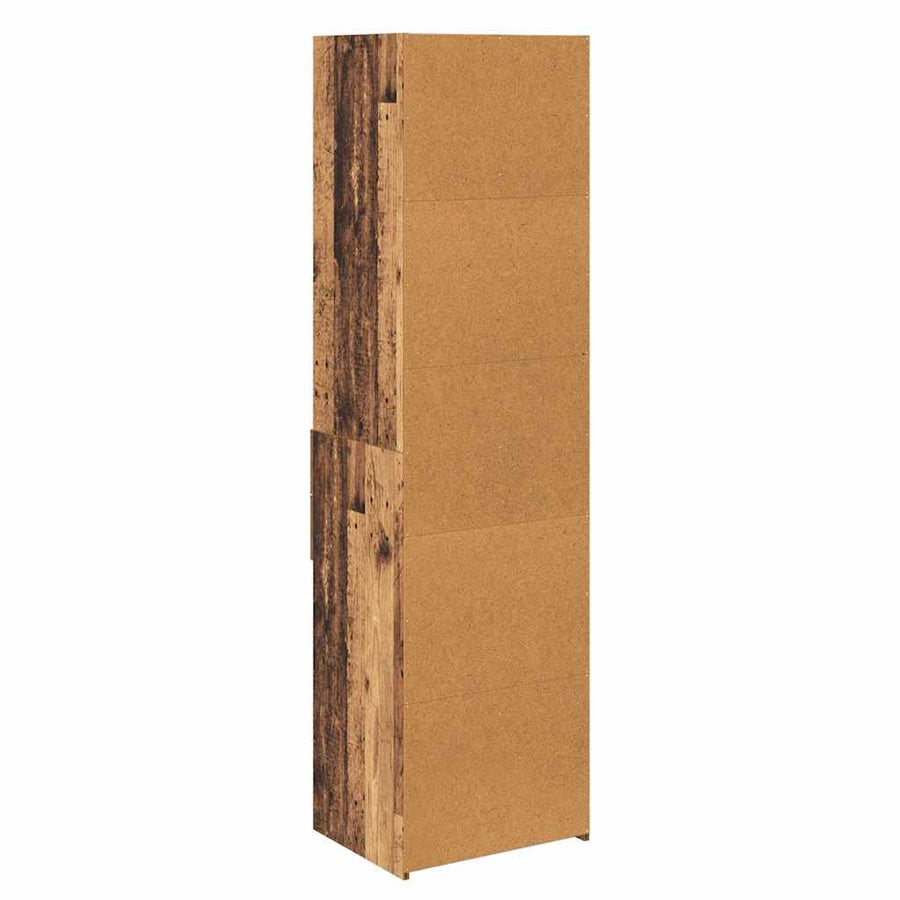 Highboard met lade Oud Hout 50 x 42,5 x 185 cm Bewerkt hout