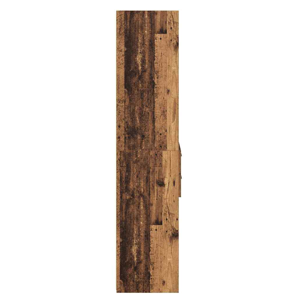 Highboard met lade Oud Hout 50 x 42,5 x 185 cm Bewerkt hout