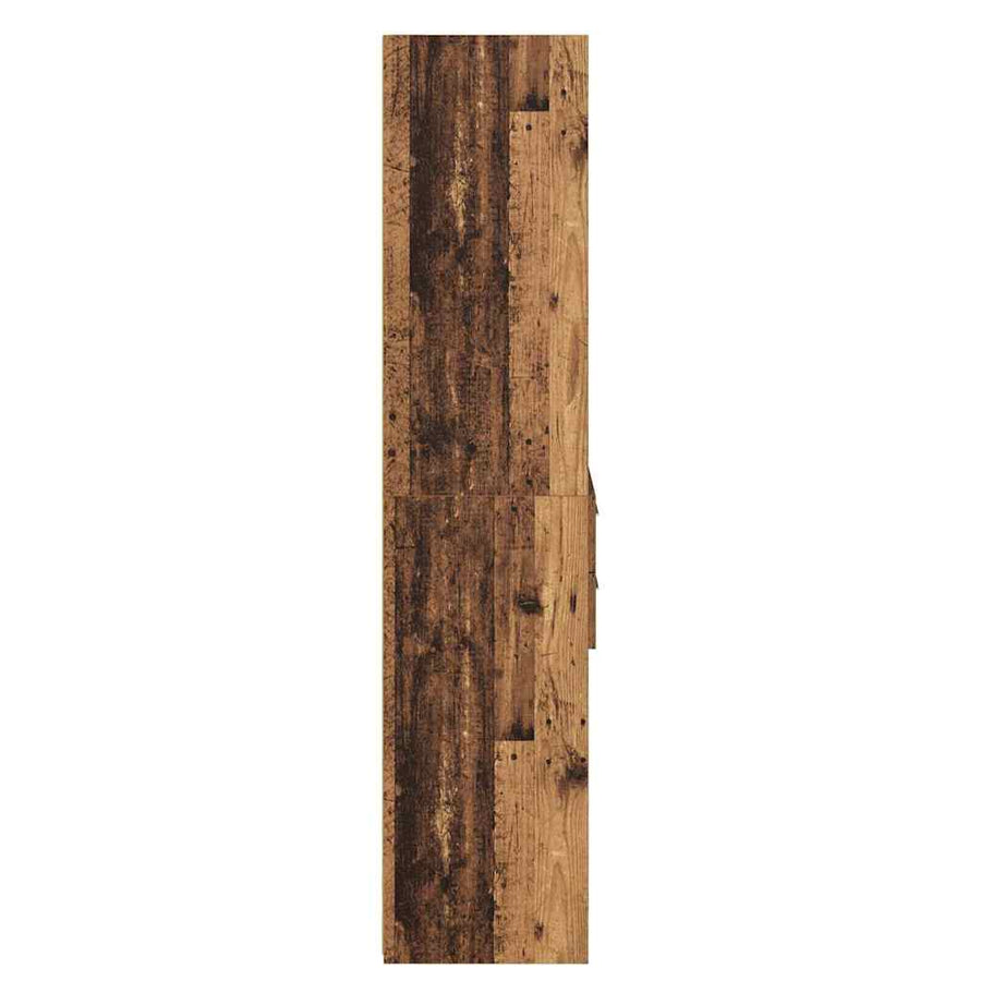 Highboard met lade Oud Hout 50 x 42,5 x 185 cm Bewerkt hout