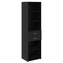 Highboard met lade Zwart Eiken 50 x 42,5 x 185 cm Bewerkt hout