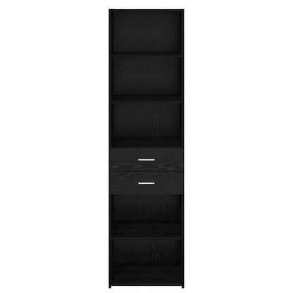 Highboard met lade Zwart Eiken 50 x 42,5 x 185 cm Bewerkt hout