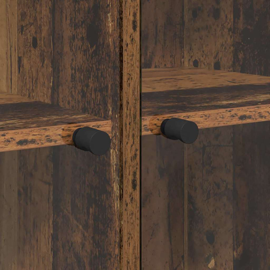 Highboard 2 pcs Oud Hout 68 x 37 x 142 cm Bewerkt hout