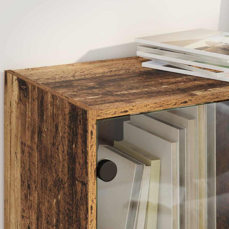 Highboard 2 pcs Oud Hout 68 x 37 x 142 cm Bewerkt hout