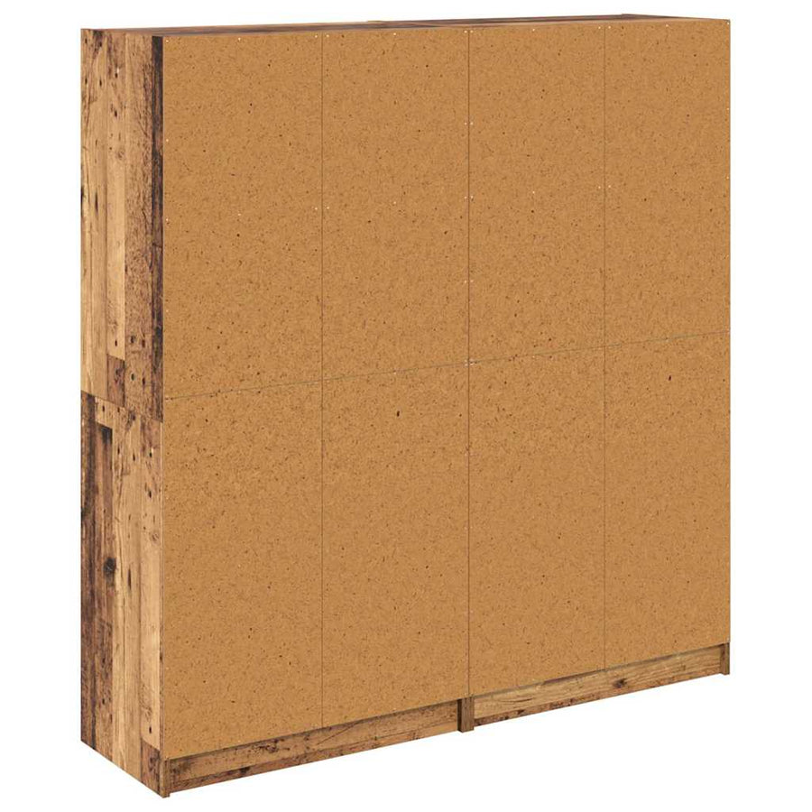 Highboard 2 pcs Oud Hout 68 x 37 x 142 cm Bewerkt hout