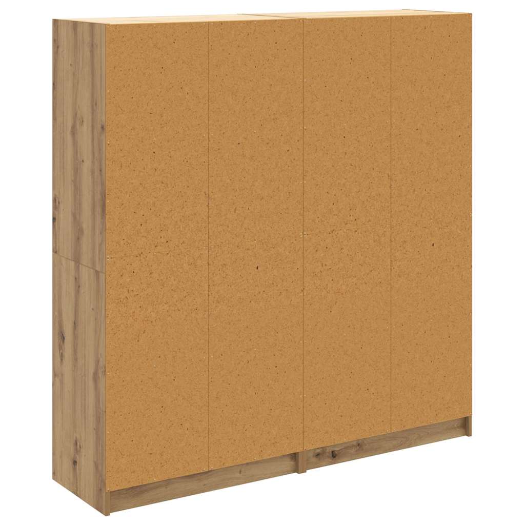 Highboard 2 pcs Artisan Eiken 68 x 37 x 142 cm Bewerkt hout