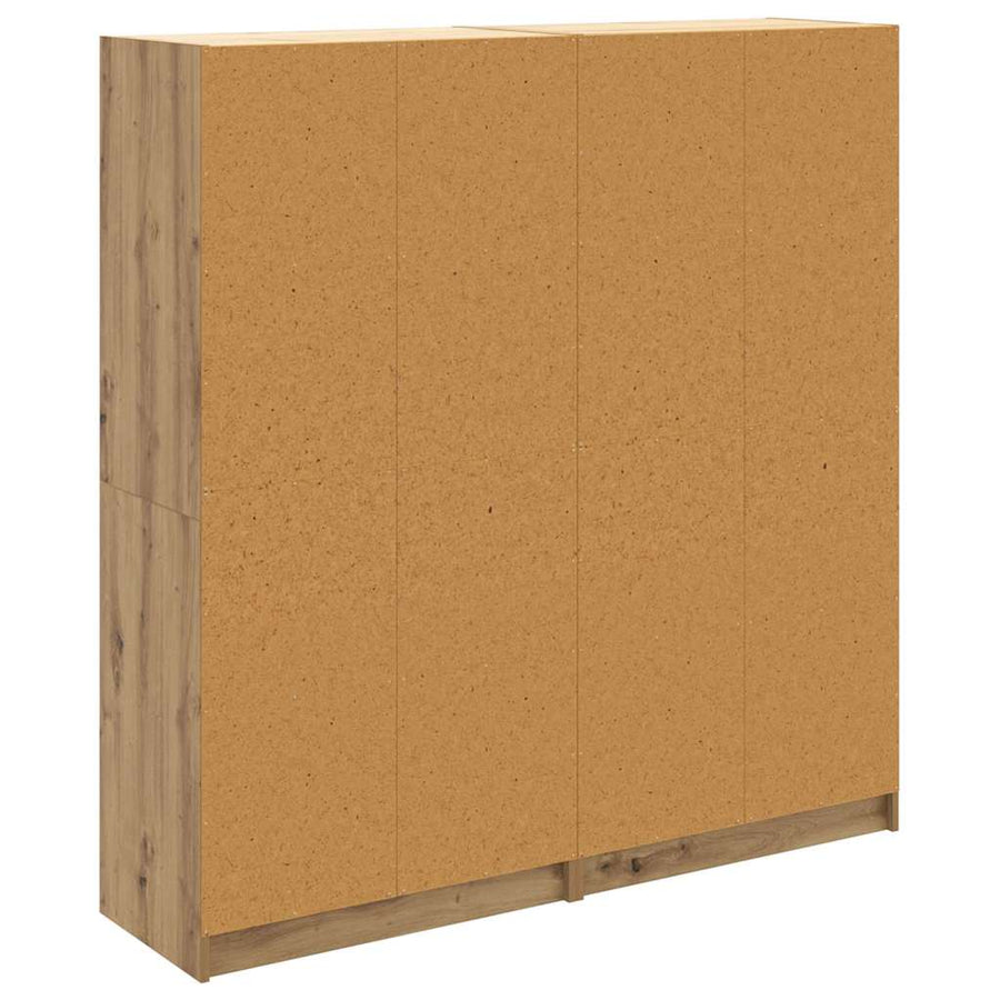 Highboard 2 pcs Artisan Eiken 68 x 37 x 142 cm Bewerkt hout