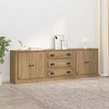 Dressoirs 3 pcs Oud Hout 70 x 35,5 x 67,5 cm Bewerkt hout