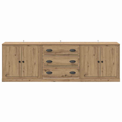 Dressoirs 3 pcs Oud Hout 210 x 35,5 x 67,5 cm Bewerkt hout