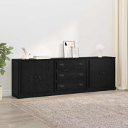 Dressoir 70x35,5x67,5 cm artisan eiken bewerkt hout