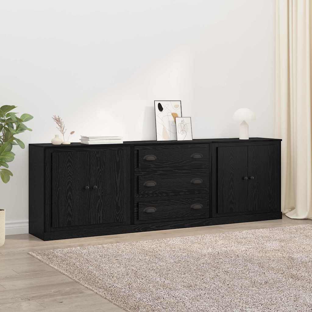 Dressoirs 3 pcs Artisan Eiken 210 x 35,5 x 67,5 cm Bewerkt hout