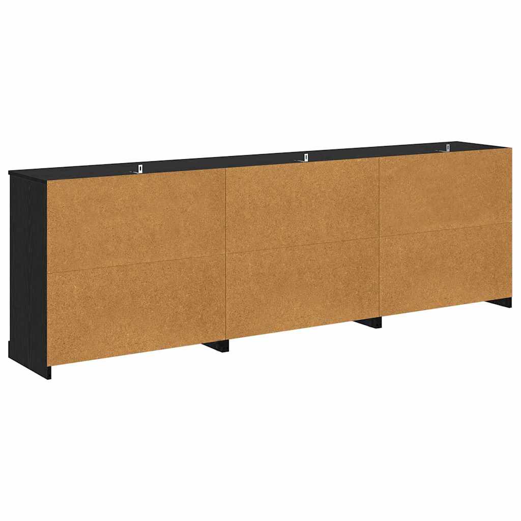Dressoirs 3 pcs Artisan Eiken 210 x 35,5 x 67,5 cm Bewerkt hout