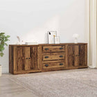 Dressoir 70x35,5x67,5 cm zwart eiken (3 stuks)
