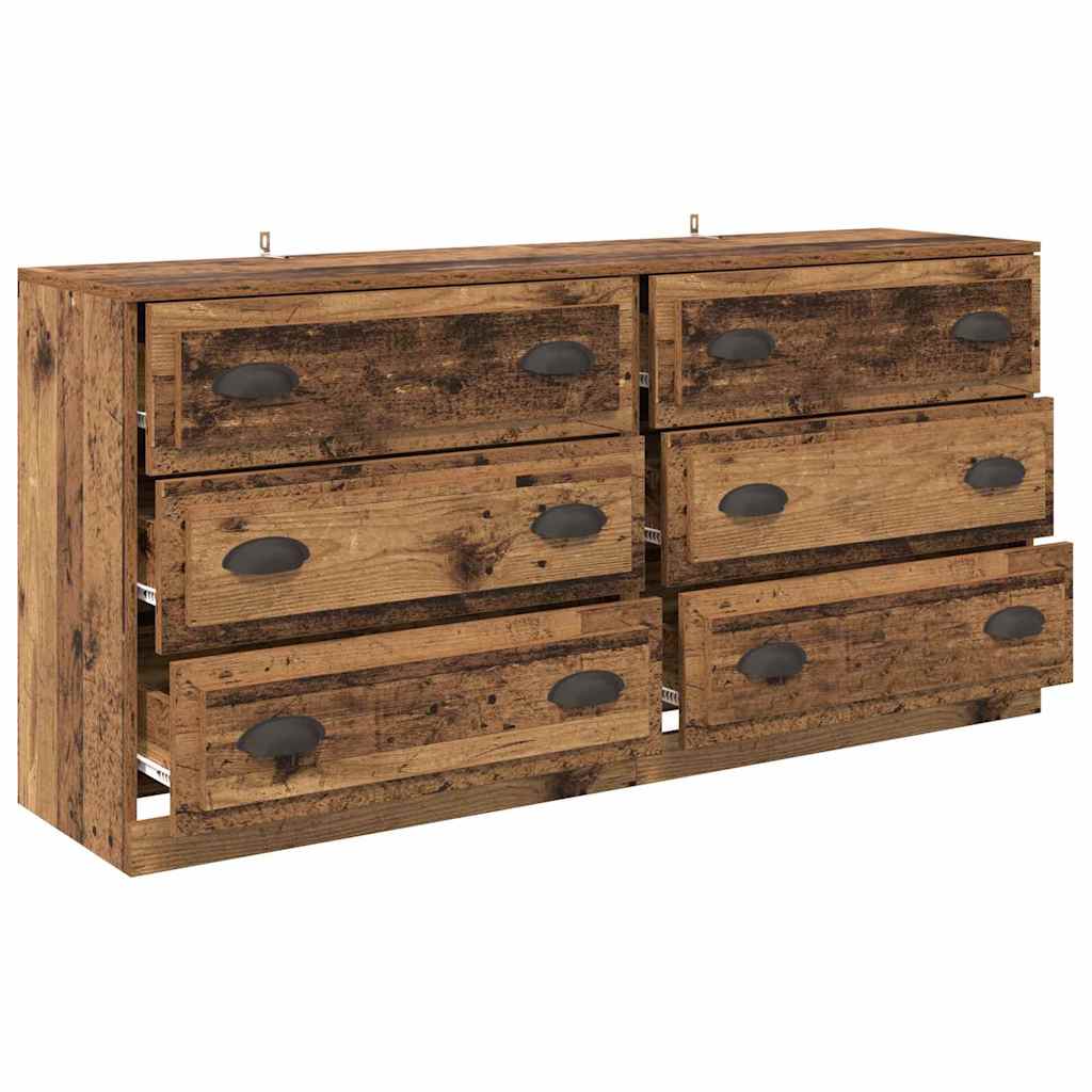 Dressoirs 2 pcs Oud Hout 70 x 35,5 x 67,5 cm Bewerkt hout