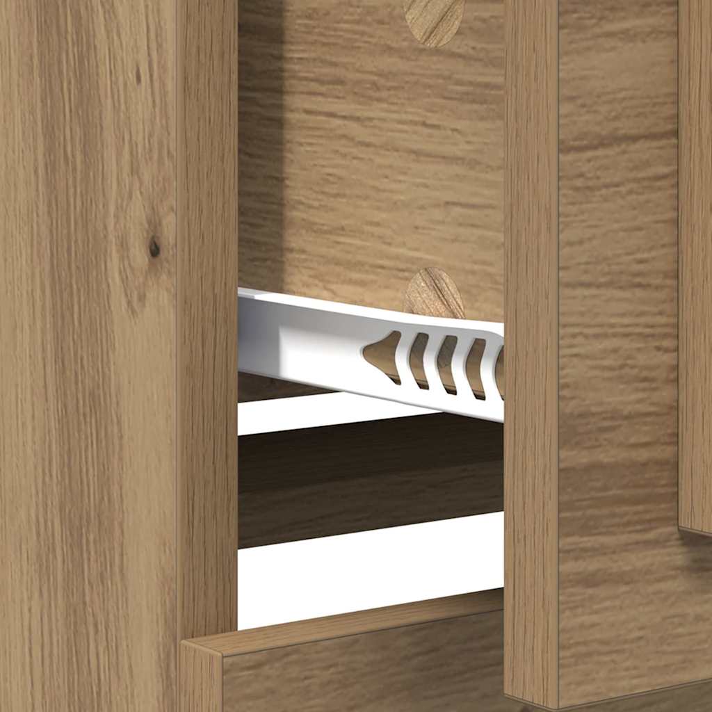 Dressoirs 2 pcs Artisan Eiken 70 x 35,5 x 67,5 cm Bewerkt hout