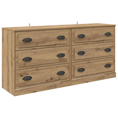 Dressoirs 2 pcs Artisan Eiken 70 x 35,5 x 67,5 cm Bewerkt hout
