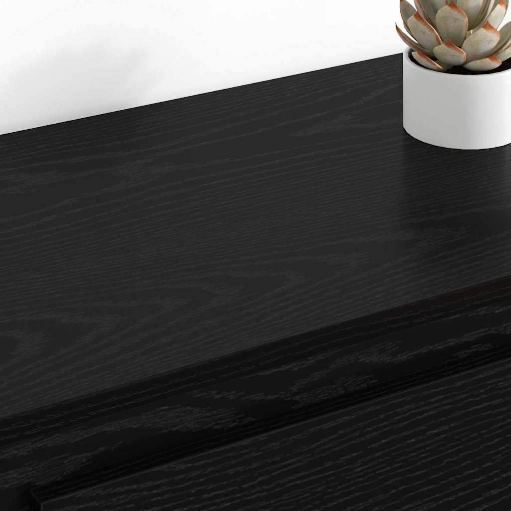 Dressoirs 2 pcs Zwart Eiken 70 x 35,5 x 67,5 cm Bewerkt hout