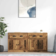 Dressoir 70x35,5x67,5 cm bewerkt hout set van 2