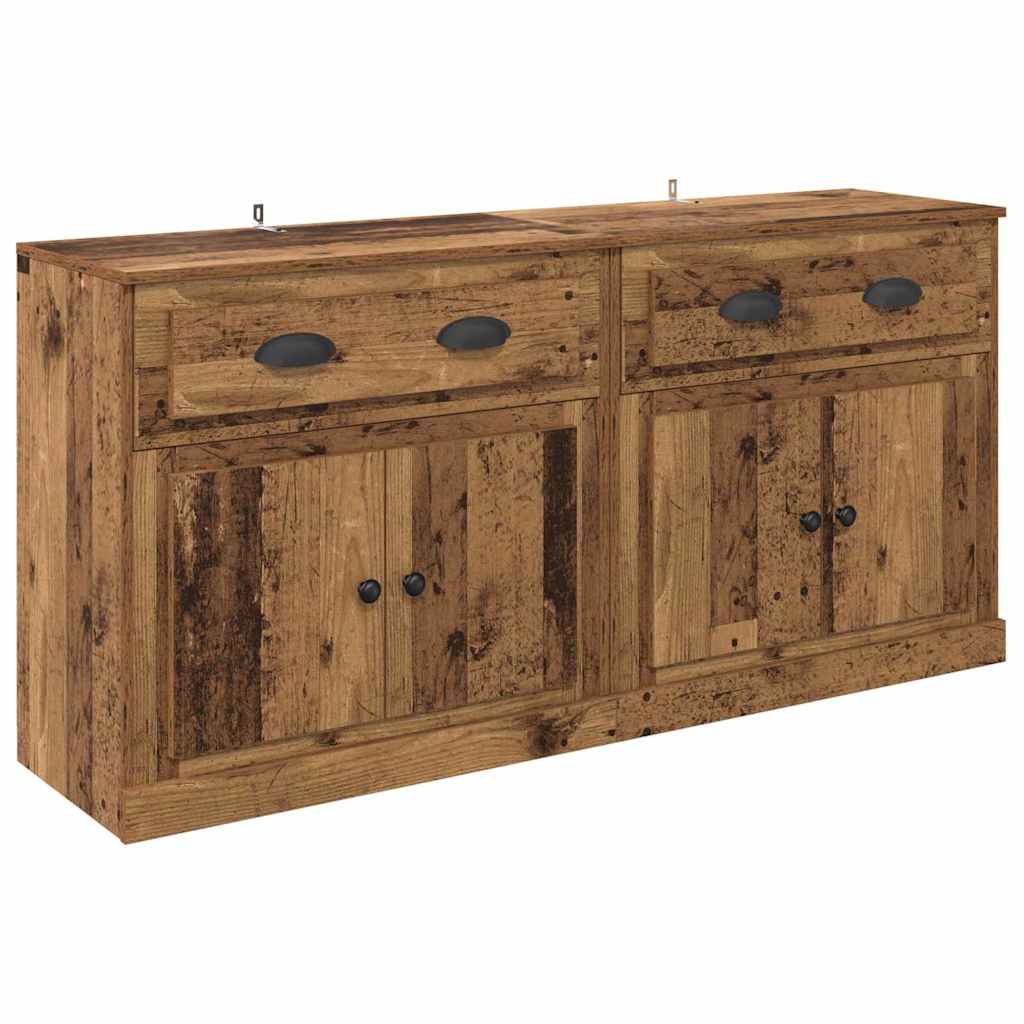 Dressoirs 2 pcs Oud Hout 70 x 35,5 x 67,5 cm Bewerkt hout