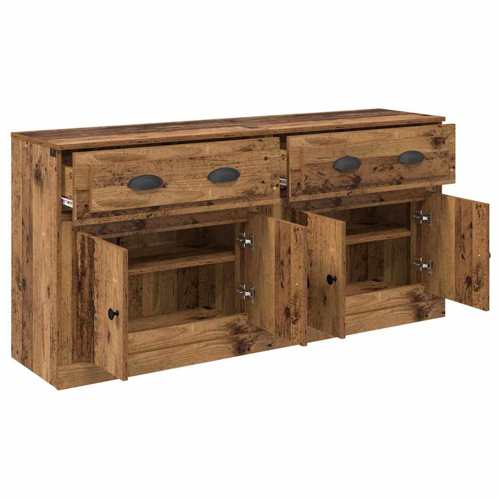 Dressoirs 2 pcs Oud Hout 70 x 35,5 x 67,5 cm Bewerkt hout